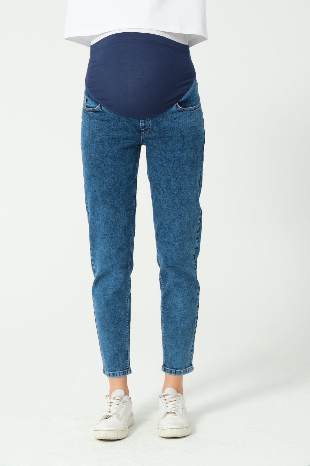 Soft Stretchy Over-the-Bump Mom Fit Maternity Jeans
