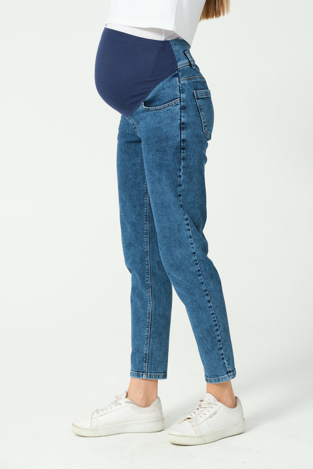 Soft Stretchy Over-the-Bump Mom Fit Maternity Jeans