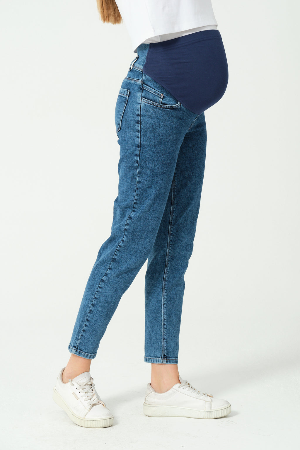Soft Stretchy Over-the-Bump Mom Fit Maternity Jeans