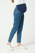 Soft Stretchy Over-the-Bump Mom Fit Maternity Jeans