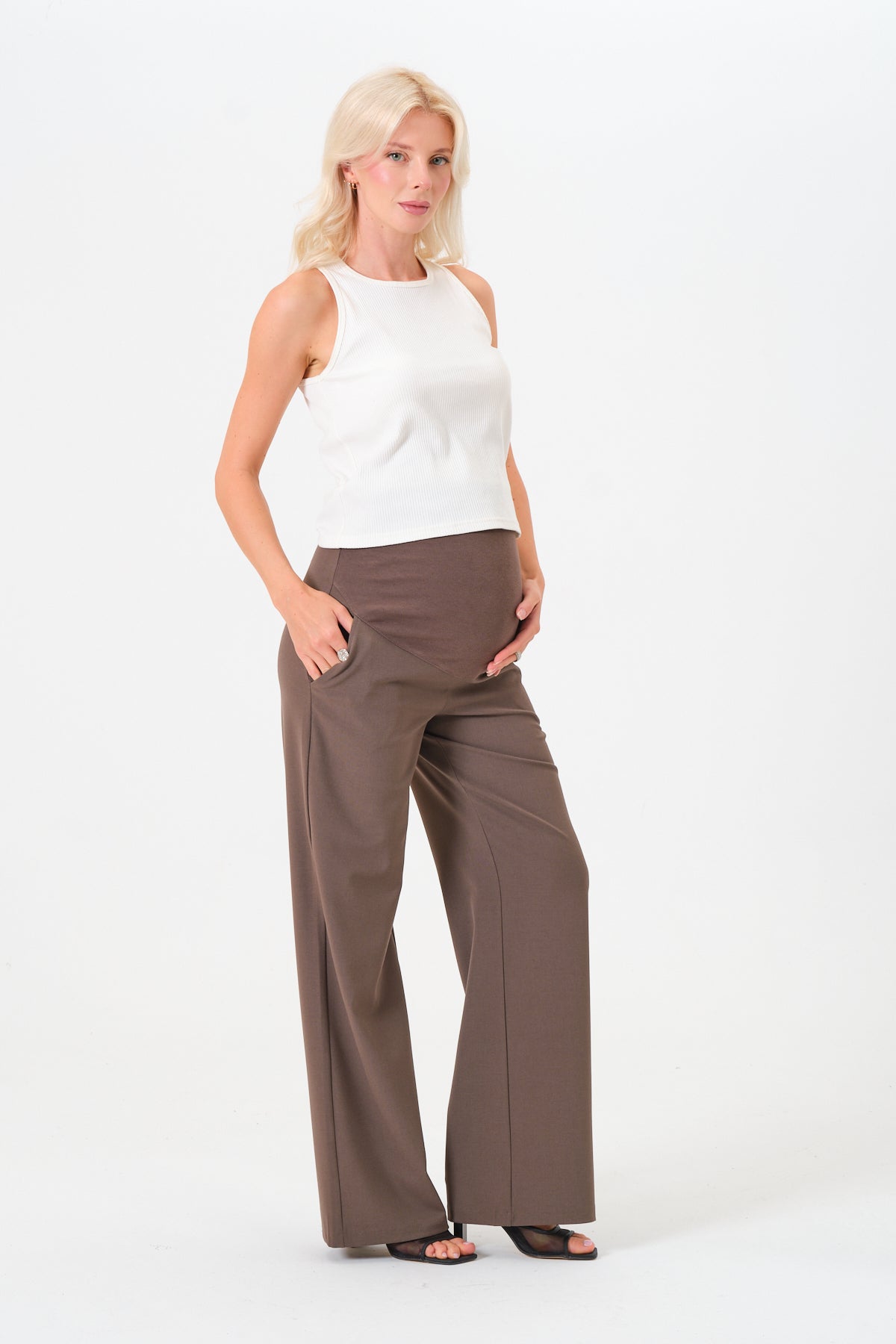 Wide Leg Maternity Work Pants – Soft & Breathable | Busa Mama